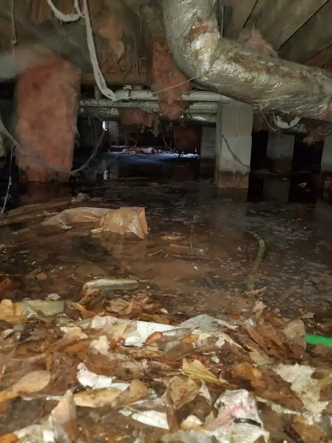 Crawl space flood assessment for Commercial Water Damage Restoration in Newburgh
