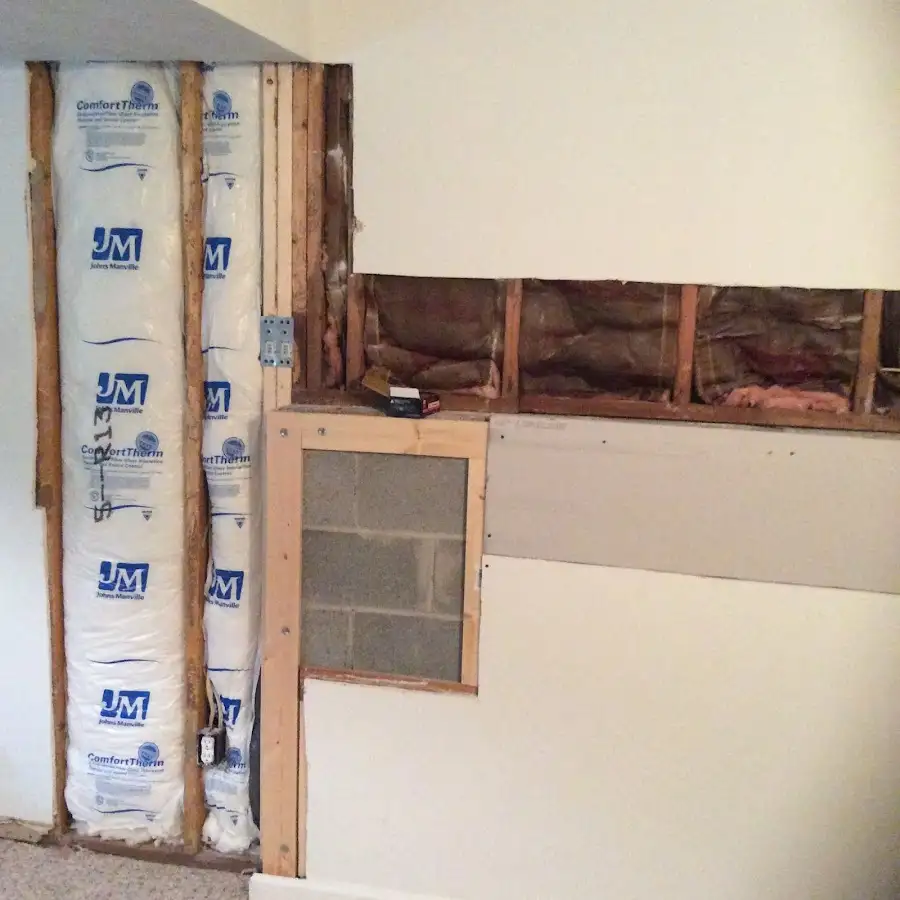 Wall insulation replacement during Contents Cleaning & Restoration in Newburgh